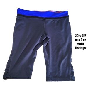 Workout Capris Size XXL Yoga Tangerine  Floral Graphic Pilates Leggings Track